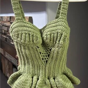 Handmade Green Crochet Top